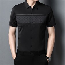 新款夏季男装上衣休闲短袖百搭宽松衬衫男士衬衣潮流上衣，男装衬衫，电商B212（原钱塘6029）