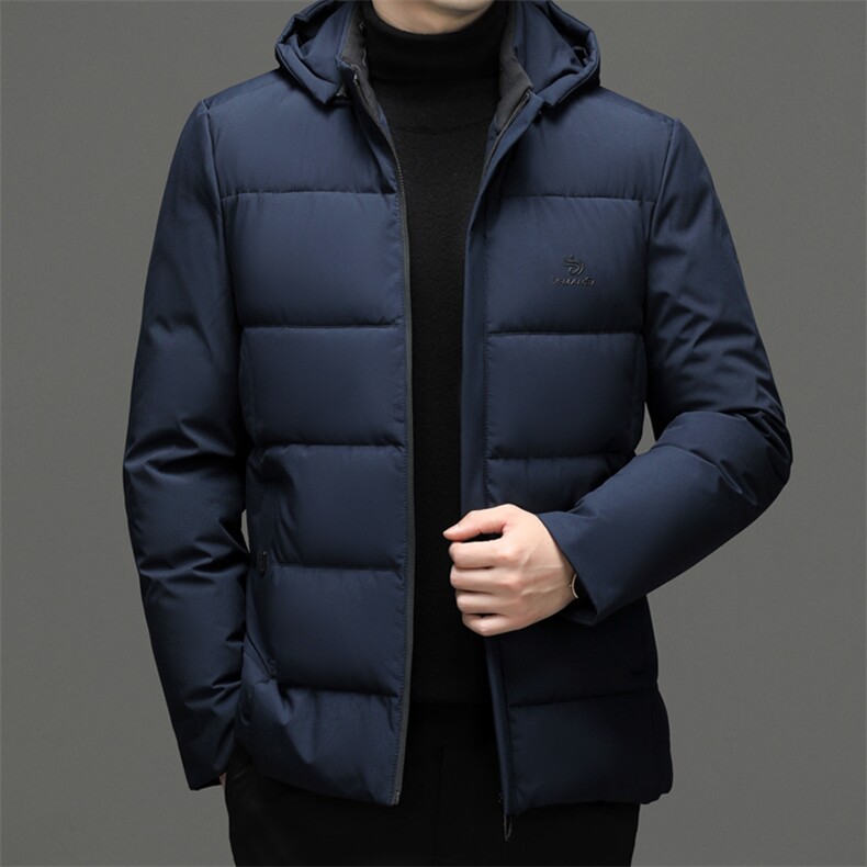 冬季新款男士可脱卸帽休闲棉服爸爸装中年加厚保暖宽松棉衣外套,男装棉衣,电商B212（原钱塘6029）