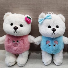 红發毛绒玩具 站版莉莉熊