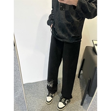 xz116-k16010-P55控78现货大码印花阔腿牛仔裤，男装牛仔裤，星座116