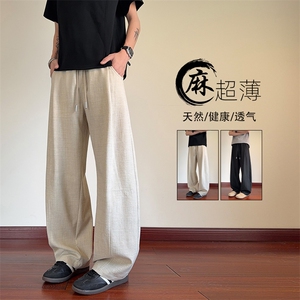 2026 春季新款 内景老钱风仿麻弯刀裤M-5XL HK26141-特P25图片