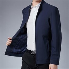 男士2023年春季新款时尚潮流外套中年商务休闲夹克百搭上衣男装，男装夹克，电商B212（原钱塘6029）