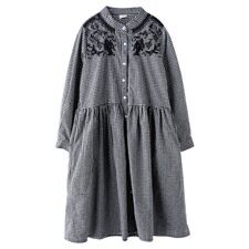 衬衫时尚中长款长袖潮流排扣纯色优雅圆领2021年春季，女装衬衫，小林双子