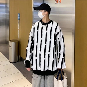 毛衣男冬季韩版潮流宽松圆领毛衣X013P42图片