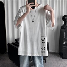 DX17114-P20纯棉短袖t恤男大码半袖打底衫宽松体恤衫港风，男装T恤，电商A040