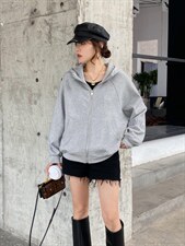 妍妍香衣舍21015秋装韩版拉链连帽卫衣开衫女，女装卫衣/绒衫，香衣舍