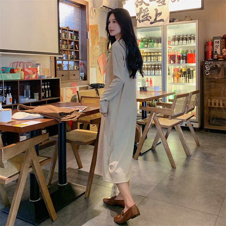 卫衣连衣裙马夹套装休闲中长款,女装套装/套裙,素月
