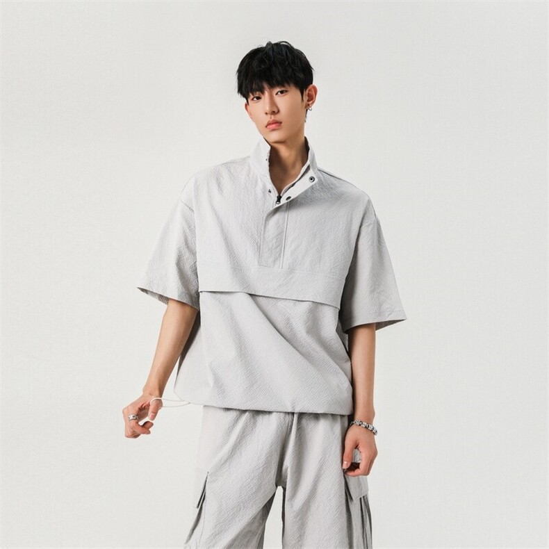 男生工装套头套装夏季休闲运动短袖短裤一套A406TZ5062特P68,男装牛仔裤,星座309（原A406）