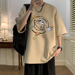 麂皮绒短袖t恤男大码半袖男 JD82142-P25图片