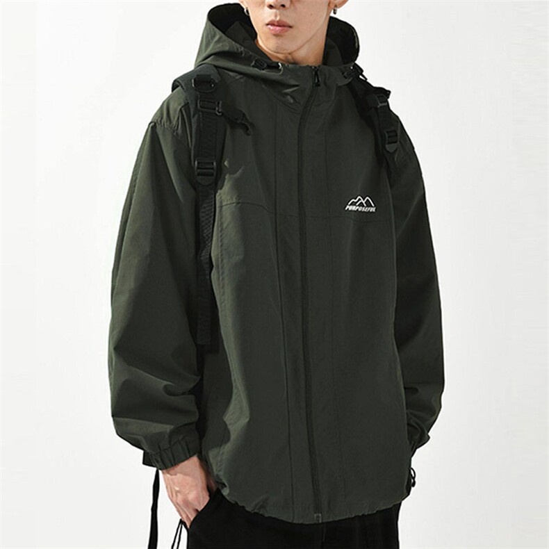 1506/QW1280/P58日系户外连帽冲锋衣男春秋潮牌宽松山系机能外套,男装夹克,星座1506