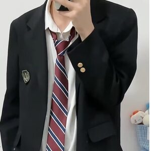 【现货】DXZ32-P60dk制服西装男痞帅学生班服演出服春秋徽章西服图片