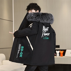 冬季新款加绒加厚兔毛派克服青少年外套棉衣，男装棉衣，星座1206（原A206）