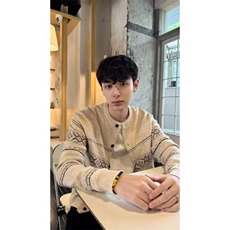 现货~双色费尔岛学院风氛围感提花开衫毛衣外套MY2598批70，男装针织衫/毛衣，星座1411A-6