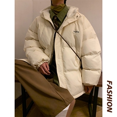 MY6139/P110冬季港风连帽刺绣羊羔毛棉衣男女大码面包服棉袄外套，男装棉衣，电商A141
