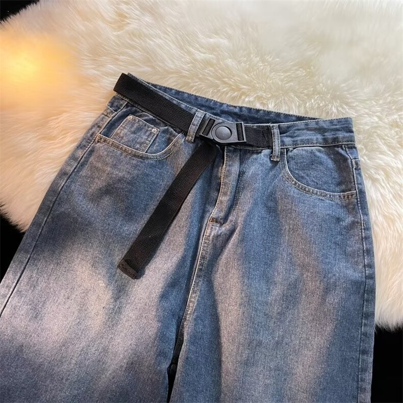 美式复古宽松牛仔短裤男女夏季直筒高街ins潮牌五分裤DK1728-P40,男装牛仔裤,星座1008-2