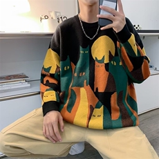 毛衣男港味2023秋季复古日系针织衫Y04P40，男装针织衫/毛衣，星座1116-2