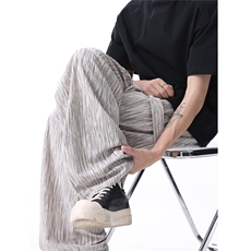 2026春装新款时尚飘带宽松百搭休闲裤男士垂感长裤K9961-特P40，男装休闲裤，电商A006