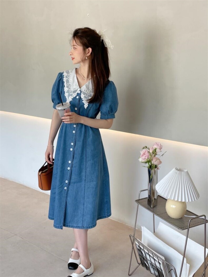 牛仔连衣裙系列，女装连衣裙，Ee·G