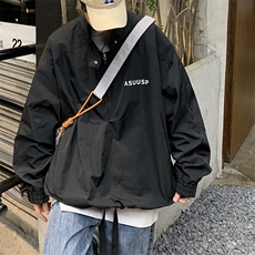 XZ213-19JK33-P88控108港风大码ins潮牌高街半拉链套头冲锋衣，男装夹克，星座213
