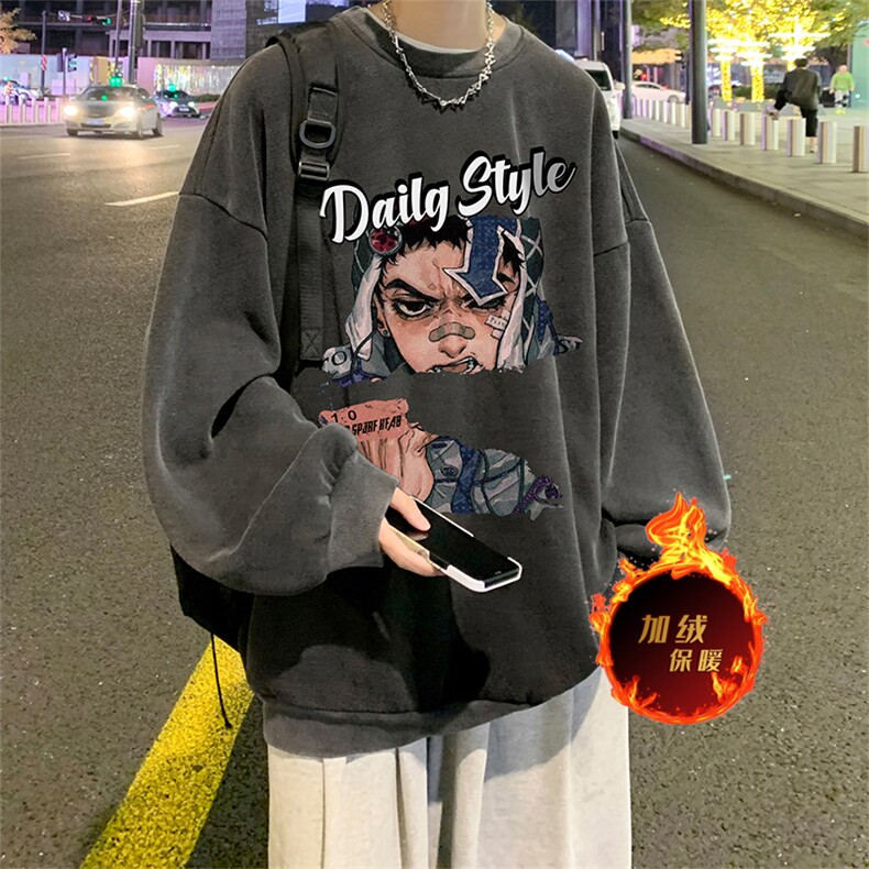 直播品质500克重磅美式做旧水洗卫衣H1336-常规特P45-加绒特P55,男装卫衣,电商A486