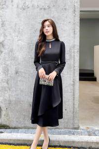 秋装新品连衣裙，女装连衣裙，依伊贝尔 红彬缘