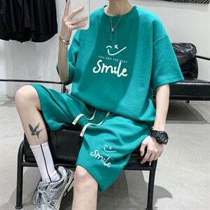 ！数据超好！2022夏季新款男士华夫格短袖T恤套装HTZ01P50图片