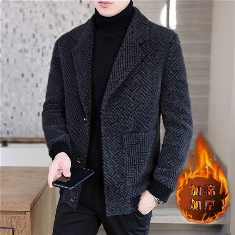 现货主推高品质毛呢大衣紫装加棉休闲商务夹克外套男A05P150，男装毛呢大衣，电商B226