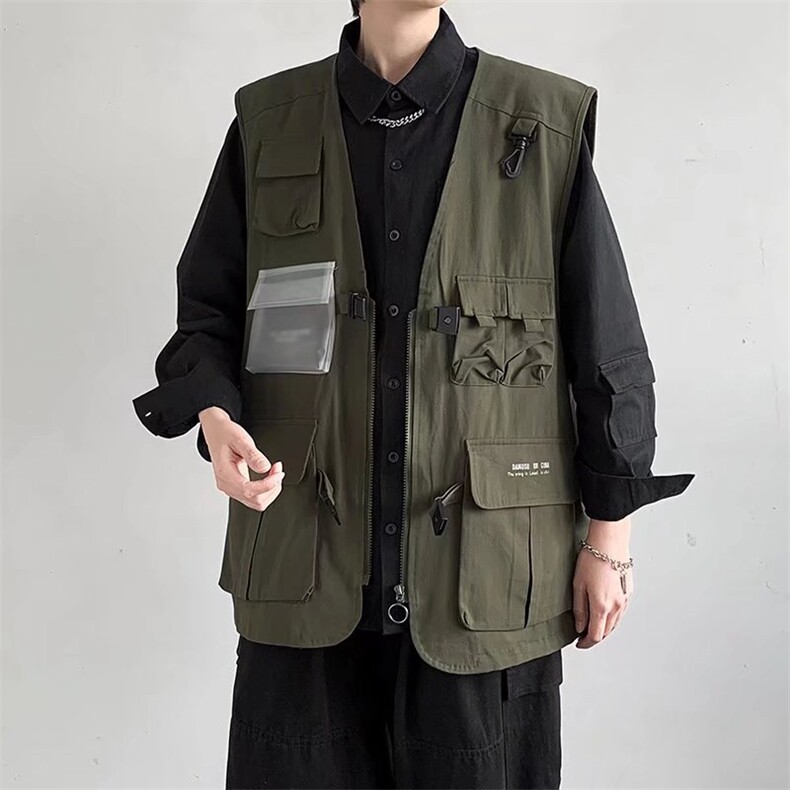 V领开衫工装马甲男潮流百搭休闲M1P42,男装背心/马甲,星座1116-2