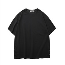 T3053/P25白底平铺短袖T恤男士圆领宽松开衩打底衫夏季半袖男上衣，男装T恤，电商A141