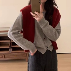 早秋新款羊毛衫高级感时尚短款开衫显瘦百搭气质外套，女装羊毛衫，宇灿羊绒