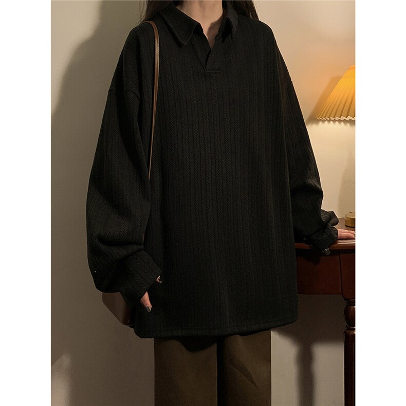 中性风！2025春季新款美式打底衫宽松翻领麦穗卫衣外套女103-P38，女装大码女装，电商C213(原B265)