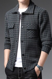 BSS6070男士2023年秋冬新款长袖休闲青年翻领夹克外套P145，男装夹克，电商B360
