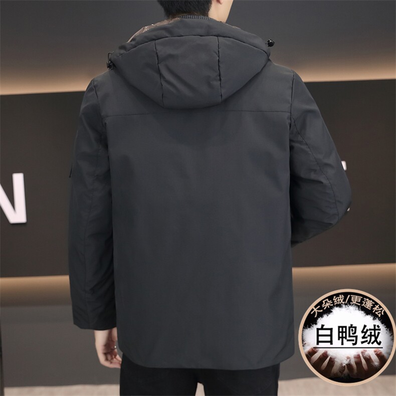 标90绒新款加厚防寒保暖白鸭绒连帽工装羽绒服外套上衣9788P228,男装羽绒服,电商B226