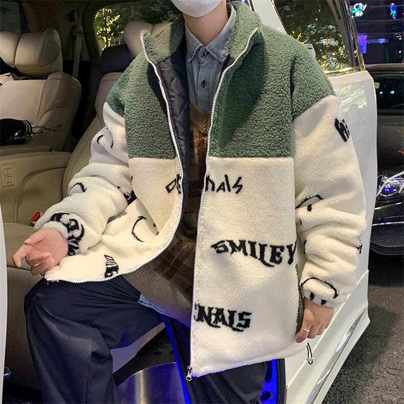 新款冬款加绒加厚棉衣羊羔绒潮流外套青少年ins男装MY106P95,男装棉衣,电商A086