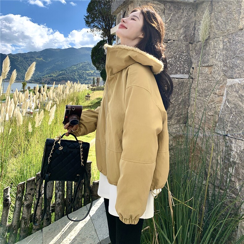 新款《出货》90绒植皮绒2B156-809-P255-K388,女装短外套,2B156