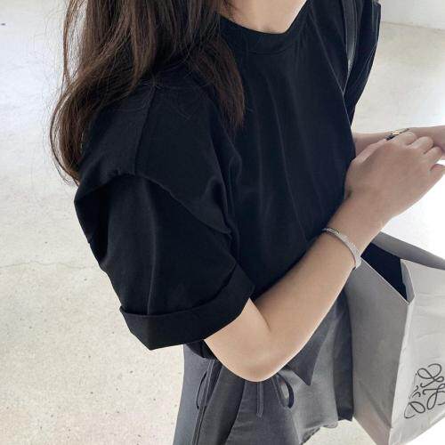 绑带垫肩t，女装，XTZ style