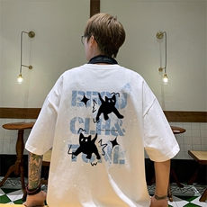 可48小时发货支持抖音得物来样二开美式满天星亮片短袖T恤MTX667，男装T恤，电商A486-1