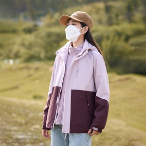 FL88821-66086春秋男女防风防水三合一冲锋衣户外连帽休闲夹克图片