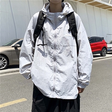 夏季薄款防晒衣男韩版潮流字母连帽帅气2023新款ins外套W4901-P38，男装防晒衣，星座412-2