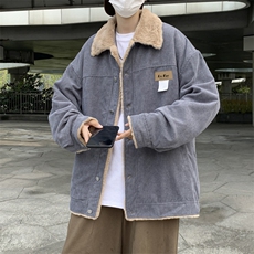 羊羔毛加厚翻领棉服棉衣冬季新款宽松休闲百搭帅气外套W6301-P65，男装棉衣，星座512-2