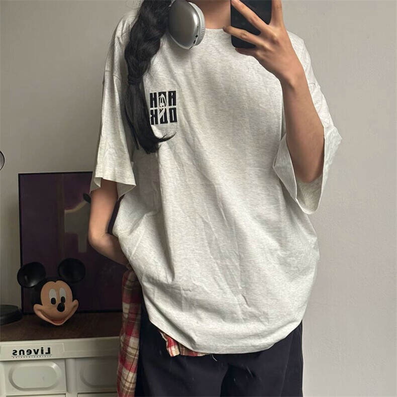 万针全刺绣工艺抖音得物高品质260克重磅纯棉双纱美式高街短袖T恤图片