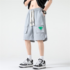 K6070/P35夏季新款立体多口袋工装松紧系绳短裤男大码中裤男裤子，男装休闲裤，电商A141