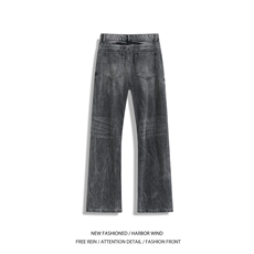 抖音品质美式高街潮流破洞休闲直筒牛仔裤B315-K25427-特p42控78，男装牛仔裤，电商B315