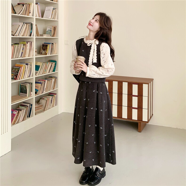 出货春装蕾丝衬衫＋重工绣花套装3件套2c198-6819-P205-K308,女装套装/套裙,2C198