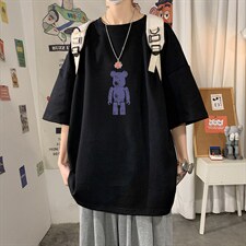 DX17242-P20纯棉短袖t恤男大码半袖打底衫宽松体恤衫海报风，男装T恤，电商A040