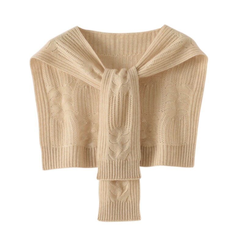 2025年秋季新款百搭女士方型保暖双股镂空披肩，披肩，顺禾羊绒