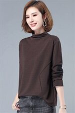 长期现货，秋冬款圆领卫衣休闲绣花拼接打底衫女，女装T恤，涵誉