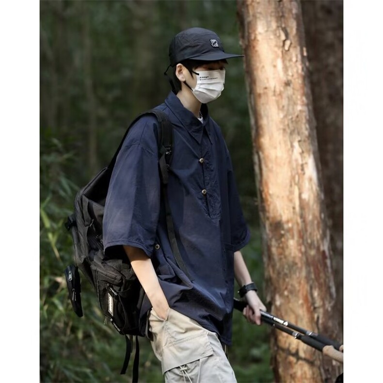 翻领短袖T恤男简约百搭休闲打底五分袖POLO衫HT110P32，男装Polo衫，星座1116-2