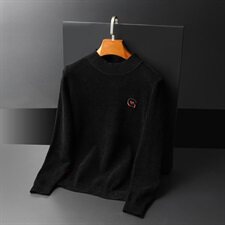 2020冬季男士天鹅绒套头针织衫时尚舒适潮男款长袖毛衣Y901，男装针织衫/毛衣，电商D230