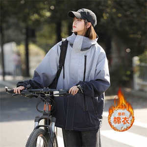 冬季新款石墨烯内里发热保暖渐变加厚连帽棉衣外套加厚MY0269 P75图片